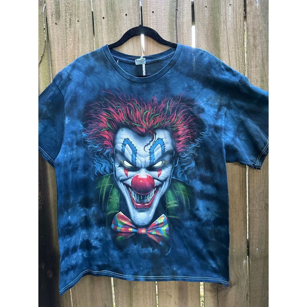 2014 LIQUID BLUE EVIL CLOWN Tie Dye Print T-SHIRT  XL Delta pro-weight